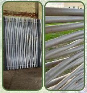 Mizots, krāsots kārklu sētas rāmis